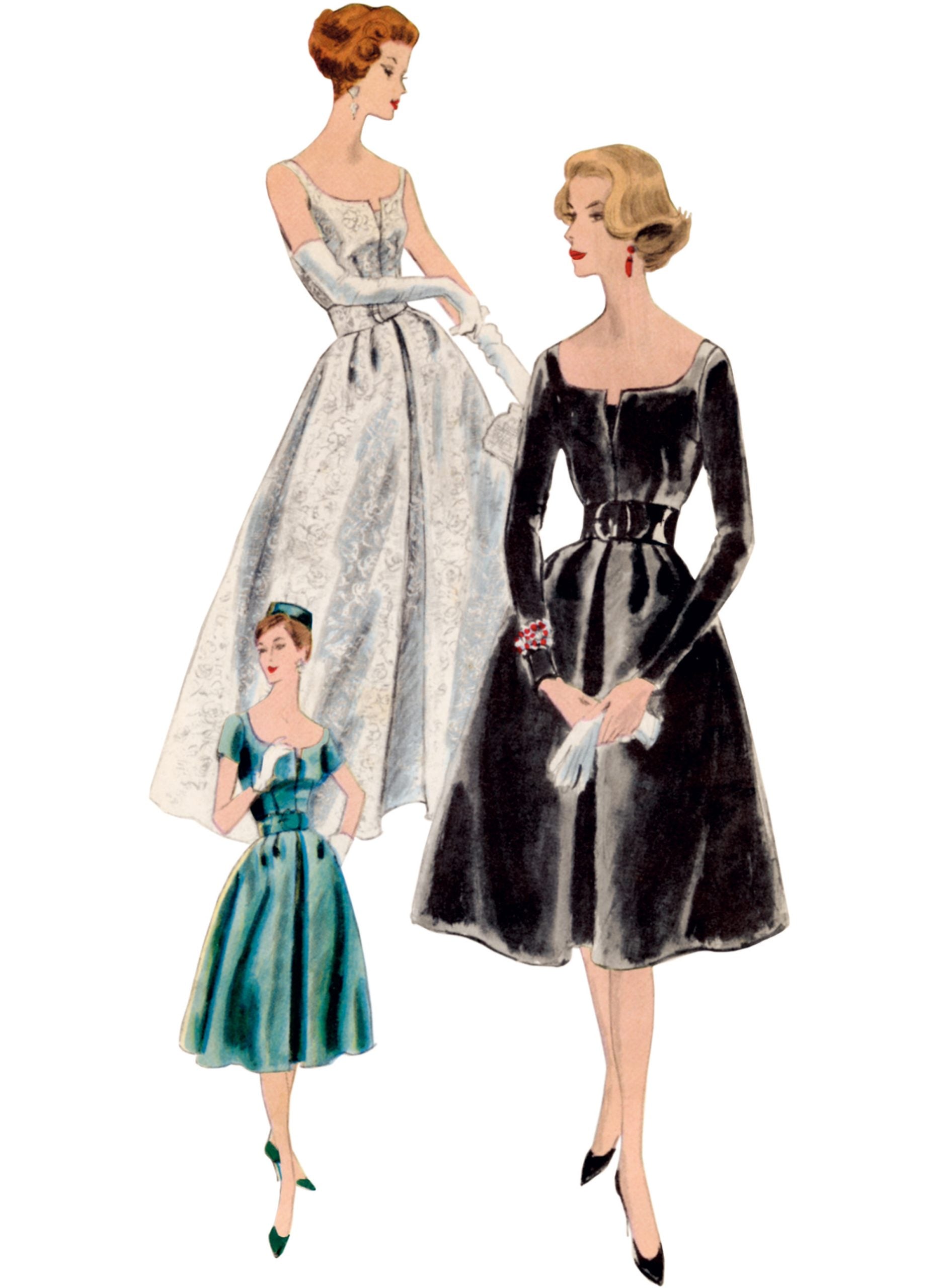 vintage vogue evening dress patterns Vogue v8729 reissued vintage 1956 evening dress sewing pattern Bust 36