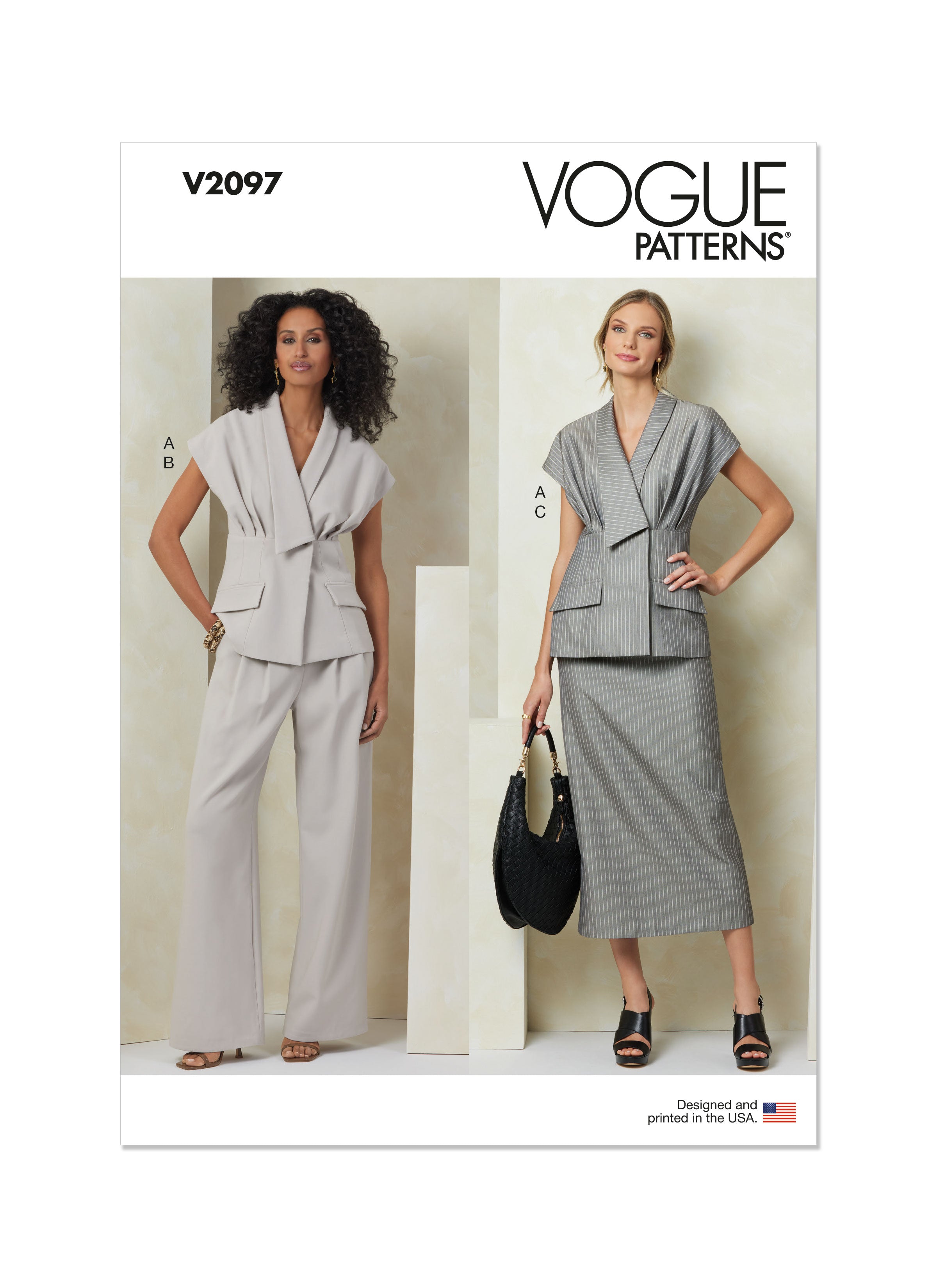 Vogue Top, Skirt and Trousers V2097