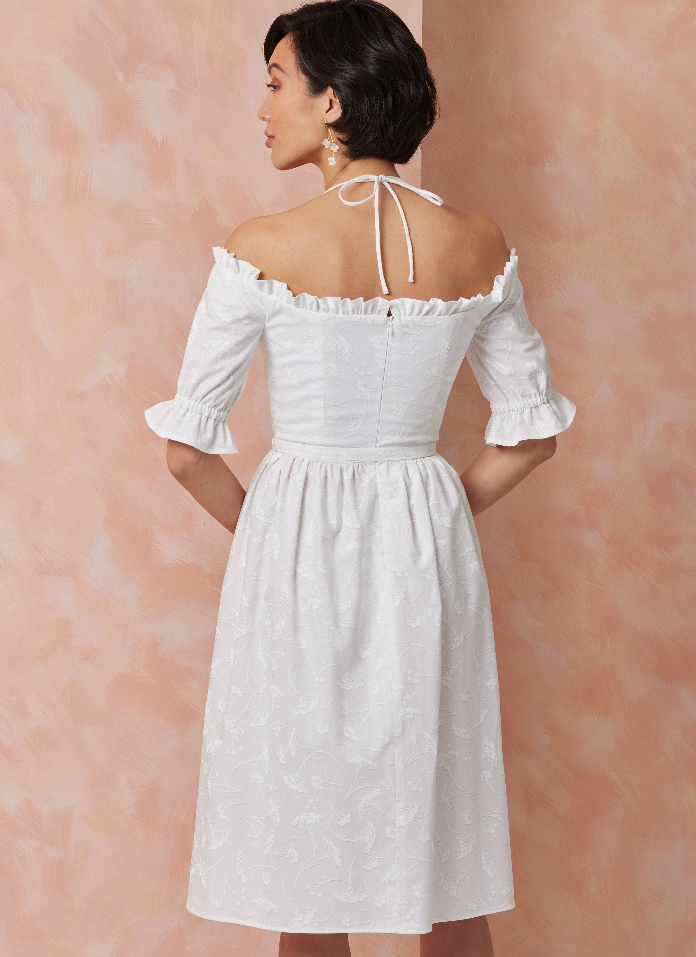 Vogue Dress with Tie Belt V2107