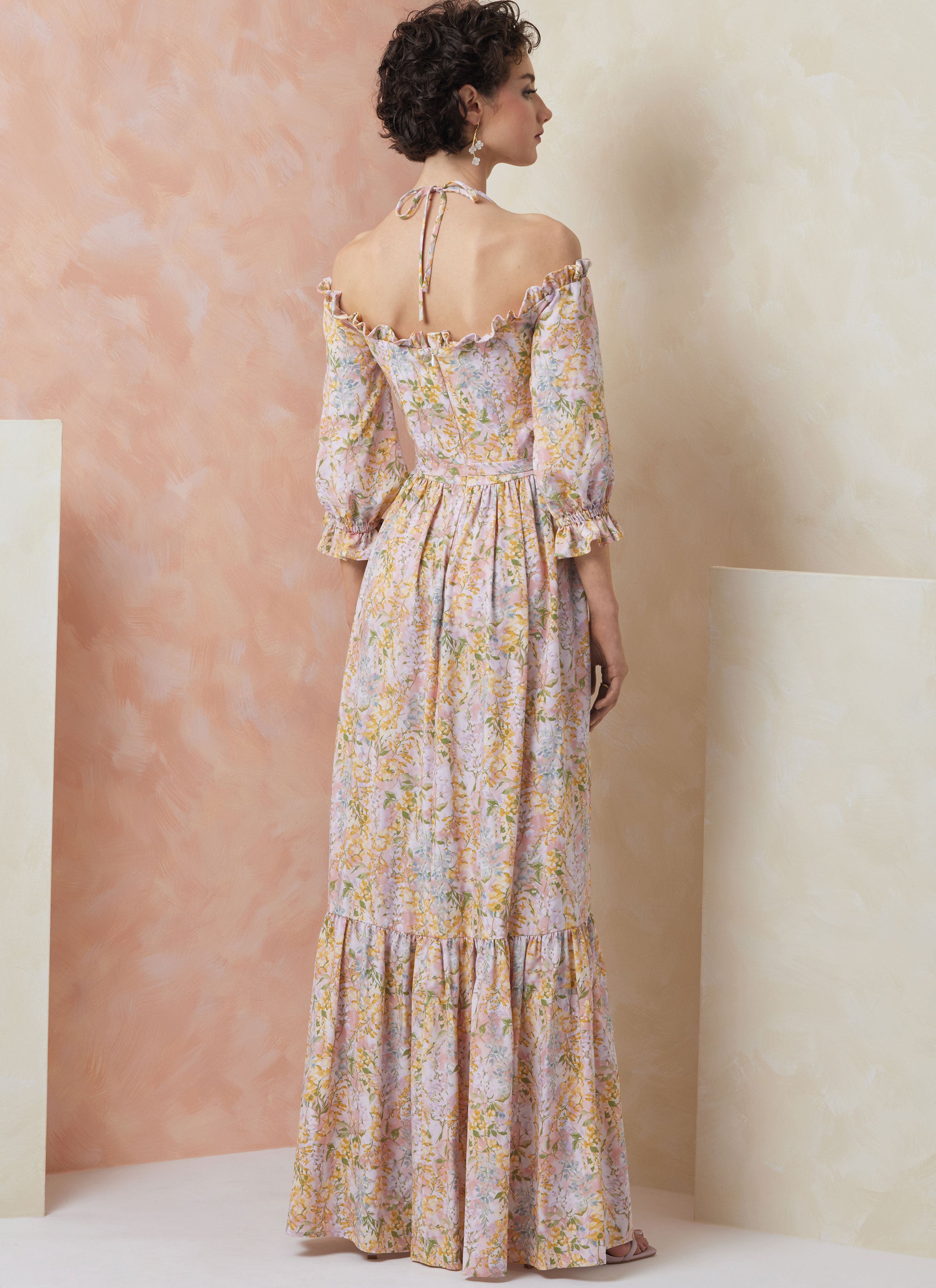 Vogue Dress with Tie Belt V2107