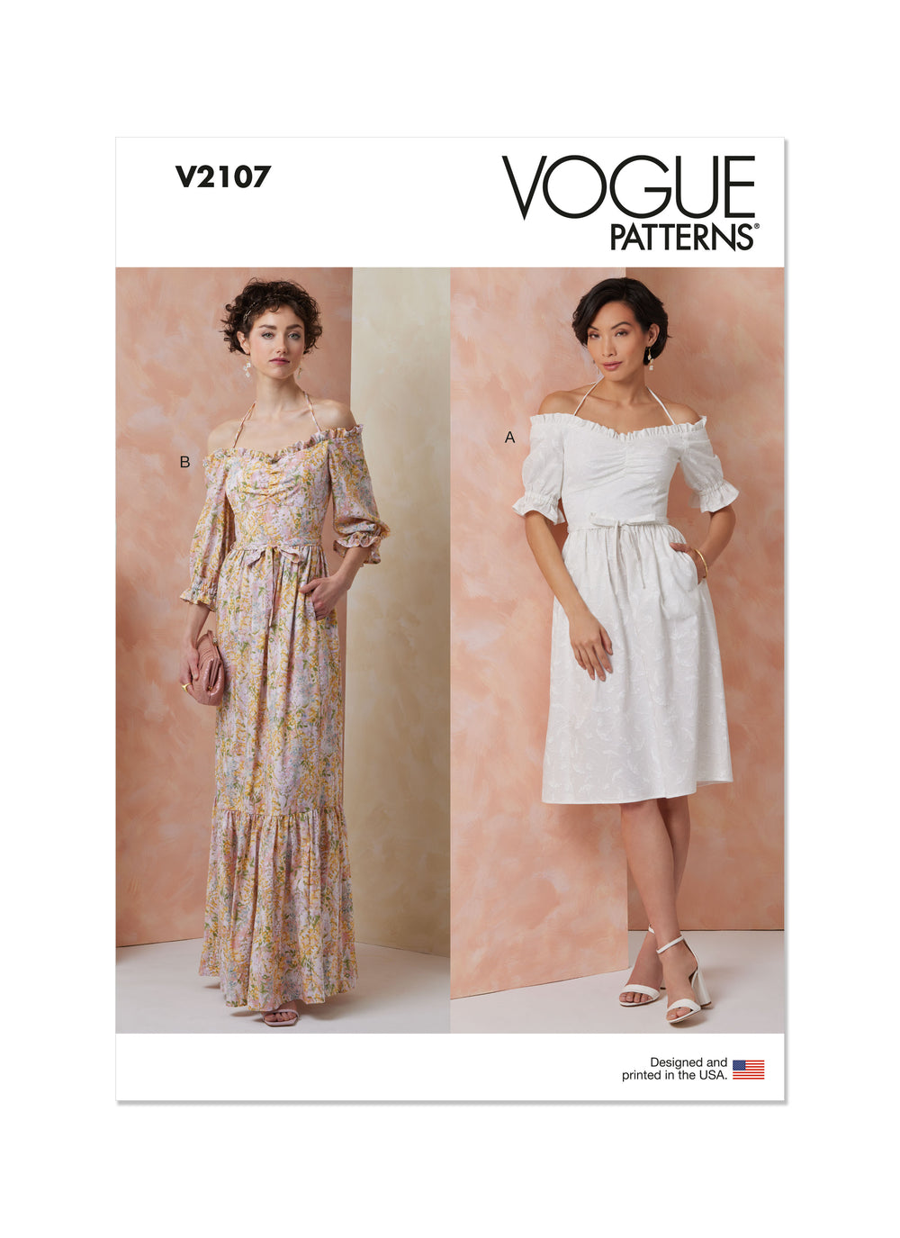 Vogue Dress with Tie Belt V2107