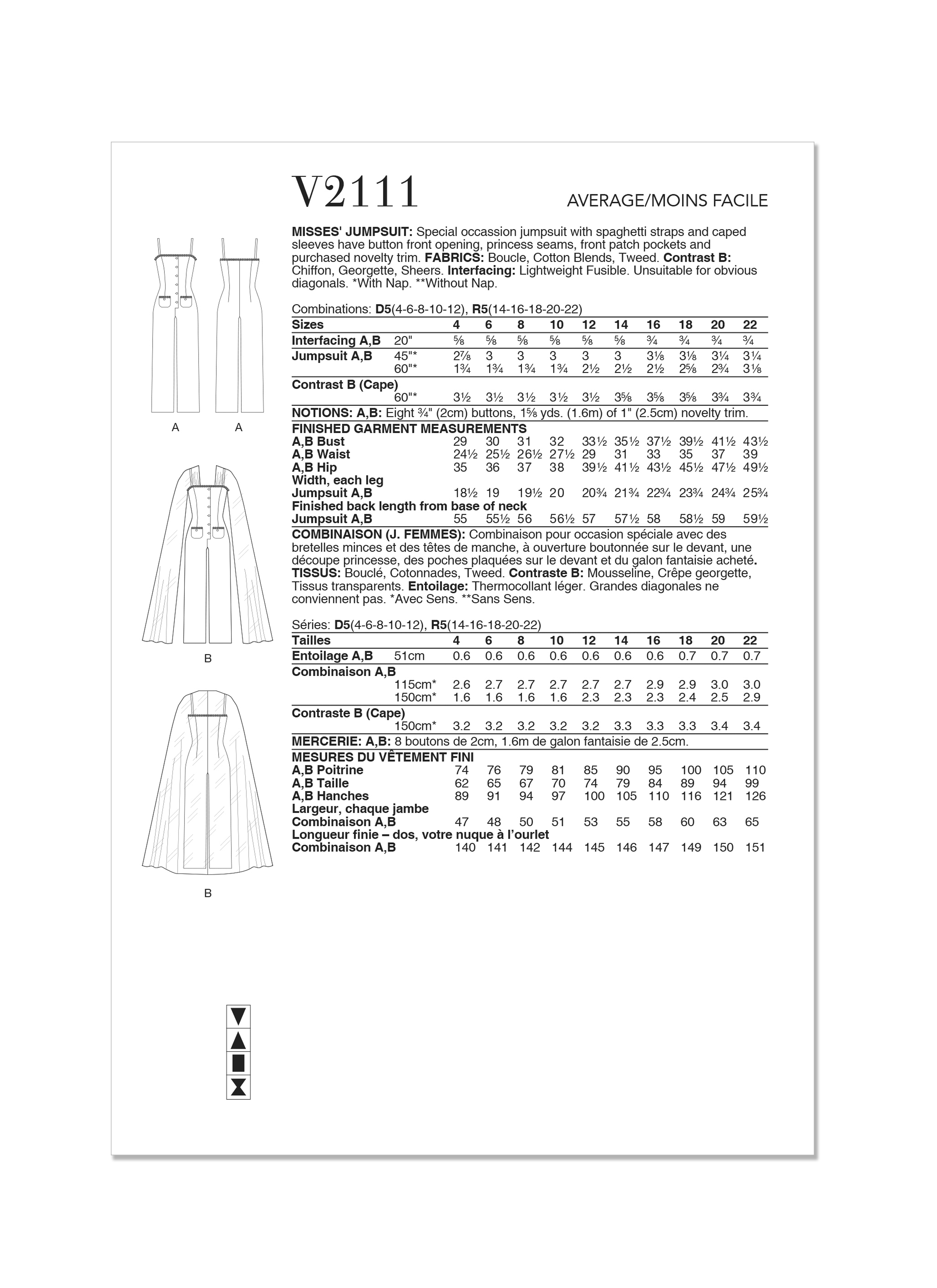 Vogue Jumpsuits V2111