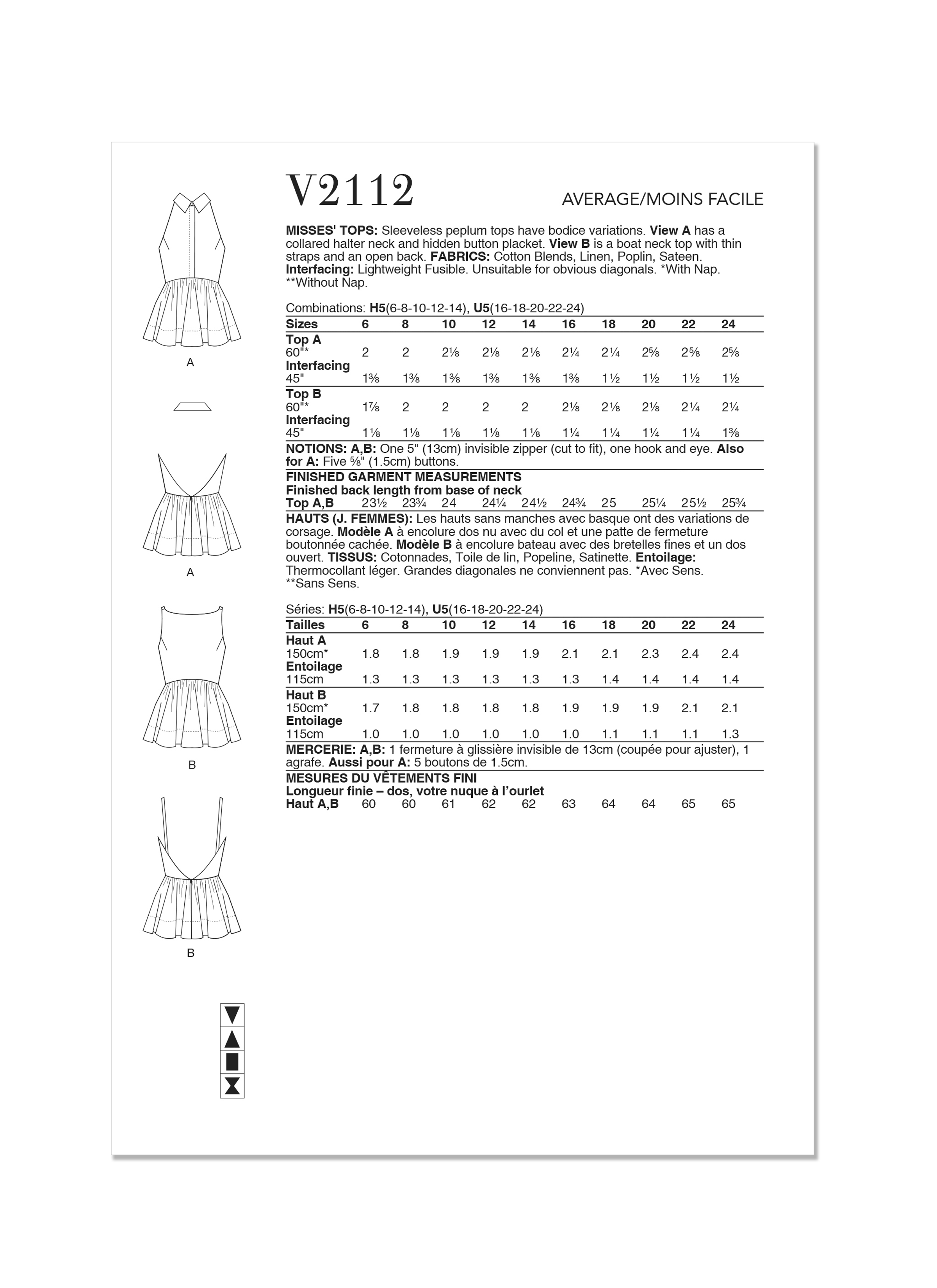 Vogue Tops V2112