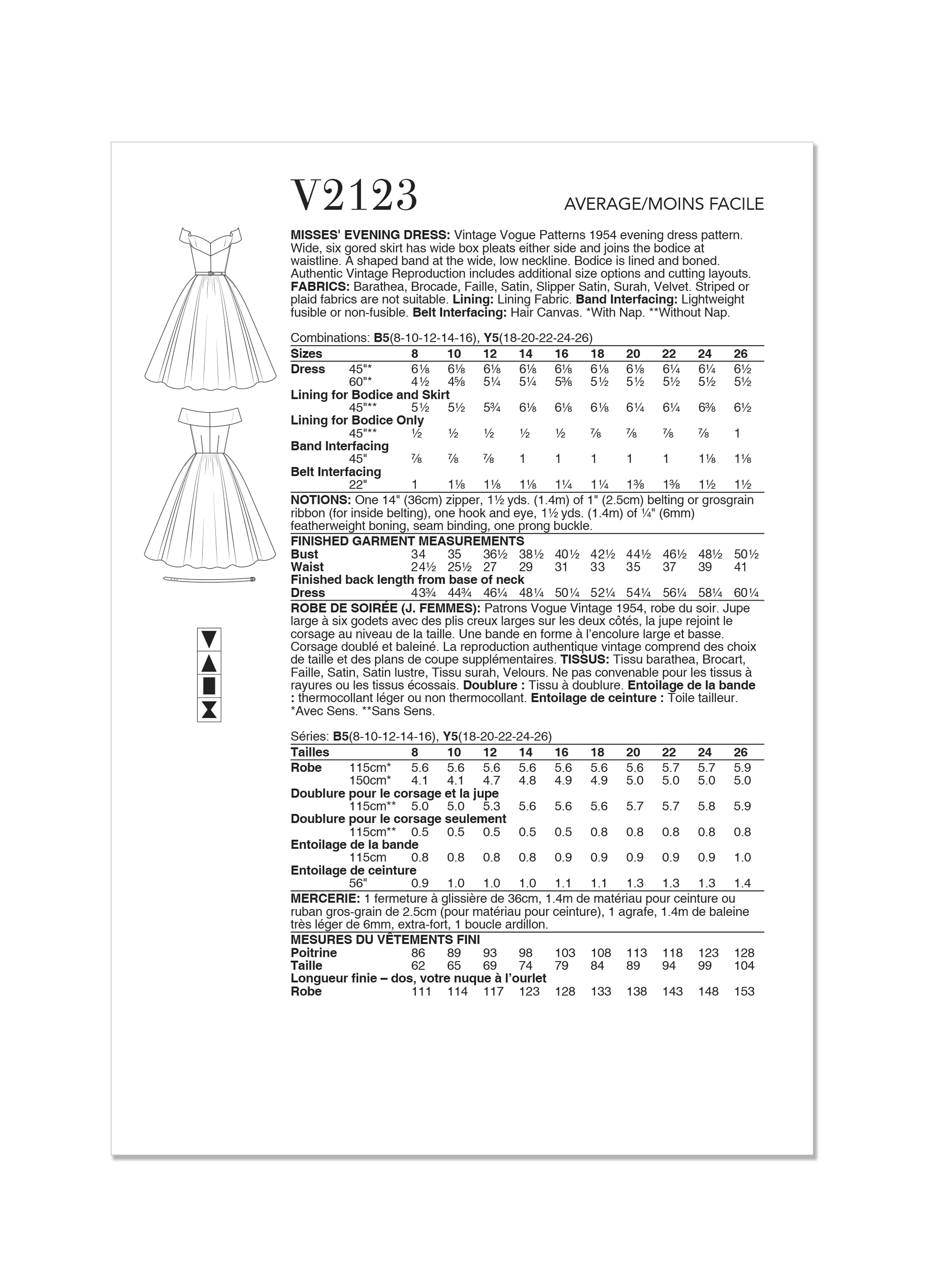 Vogue Evening Dress V2123