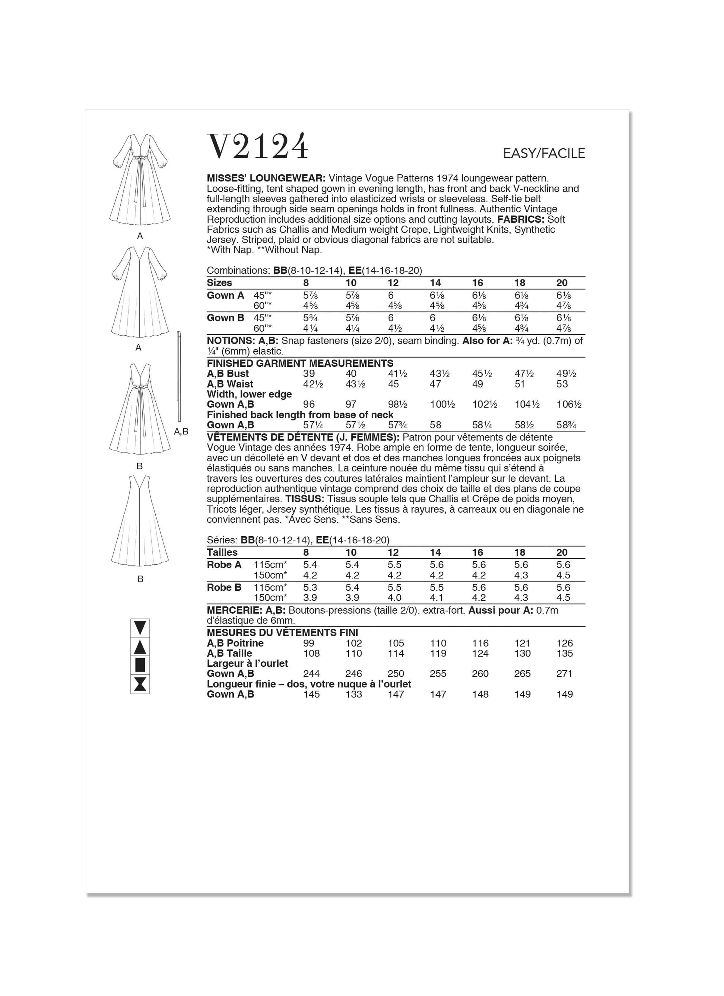 Vogue Loungewear V2124