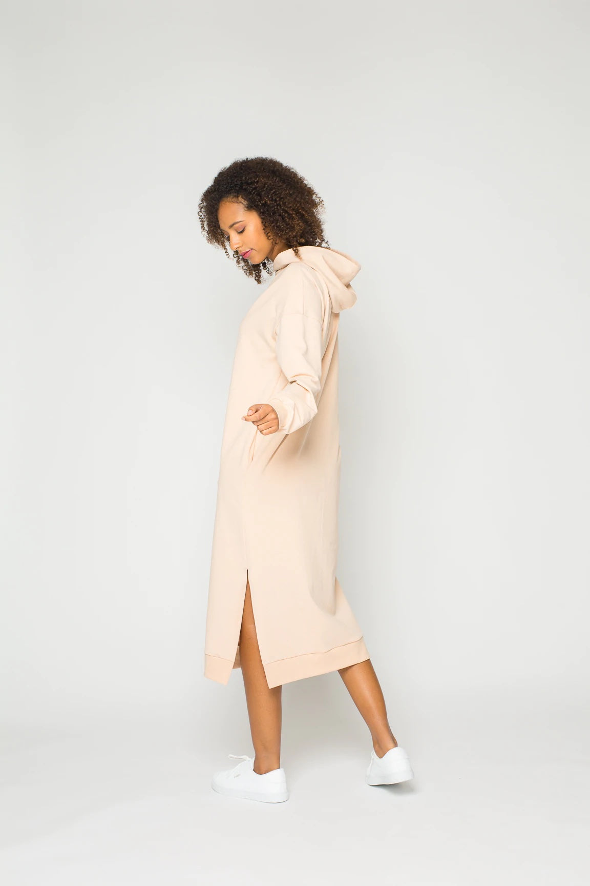 design your own hoodie dress YOURS Plus Size Light Blue Soft Touch Drawstring Hoodie Dress