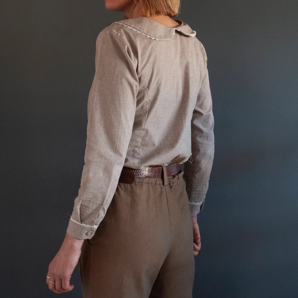 French Navy Vetiver Top Pattern Expansion