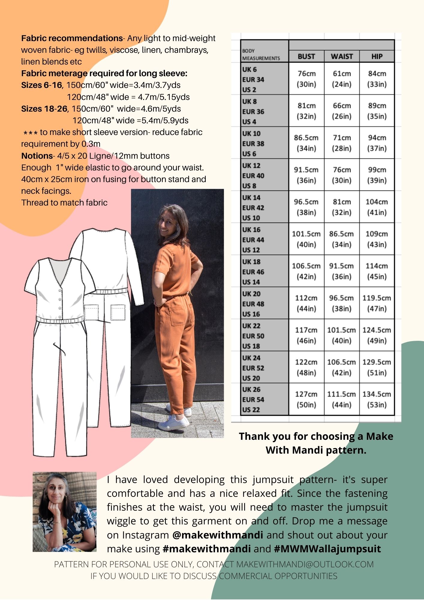 Make With Mandi Walla Jumpsuit