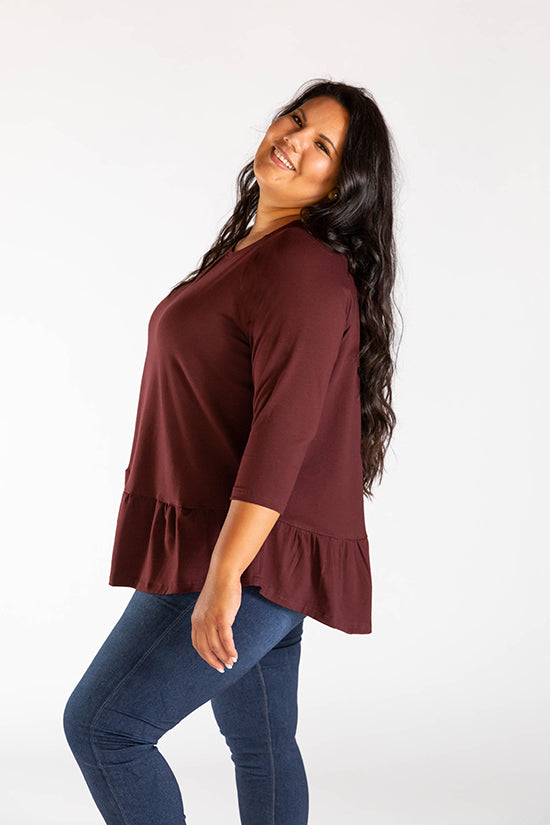 Chalk and Notch Waterfall Raglan Top & Dress