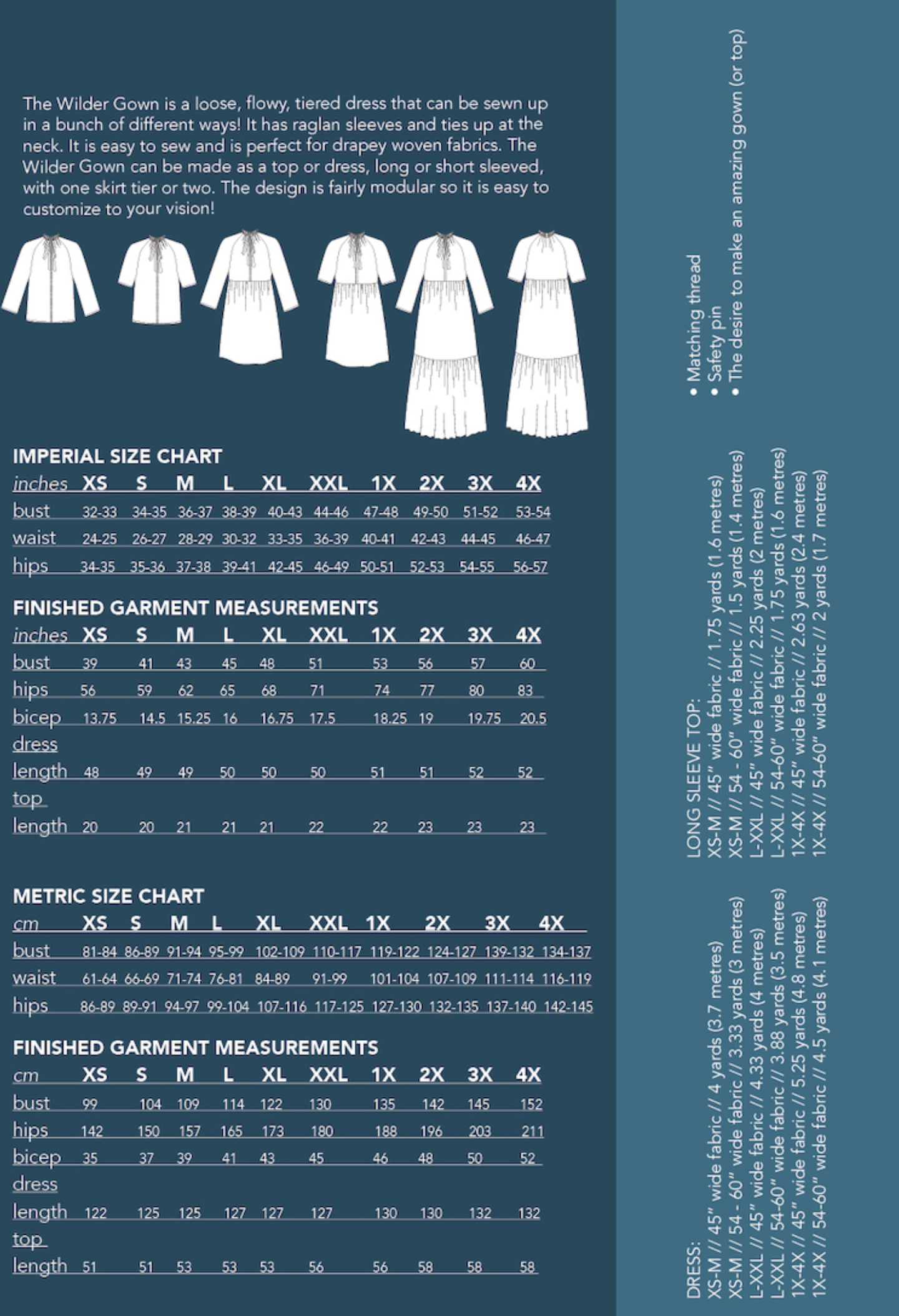 Friday Pattern Company Wilder Gown