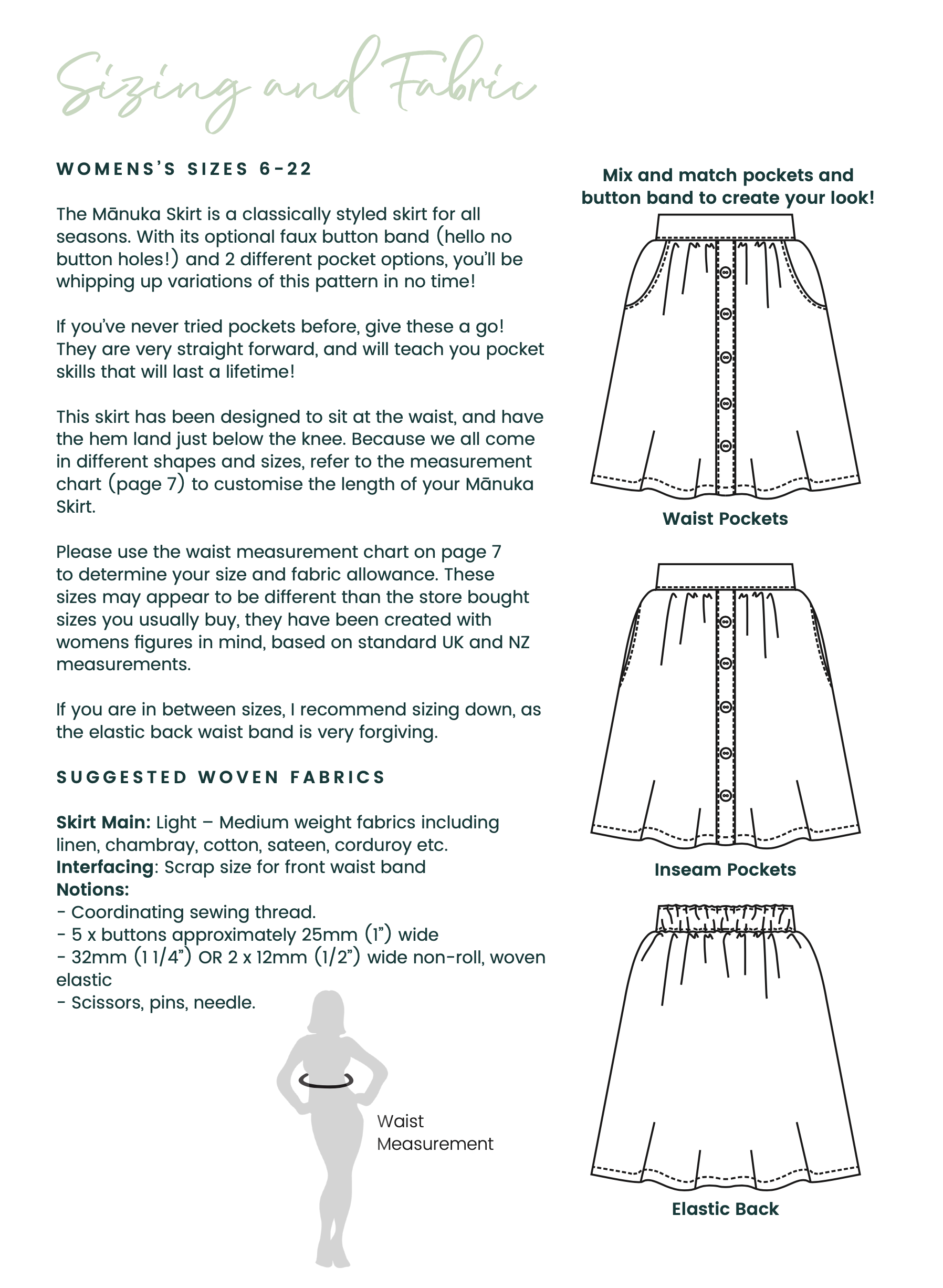 Below the Kōwhai Mānuka Skirt