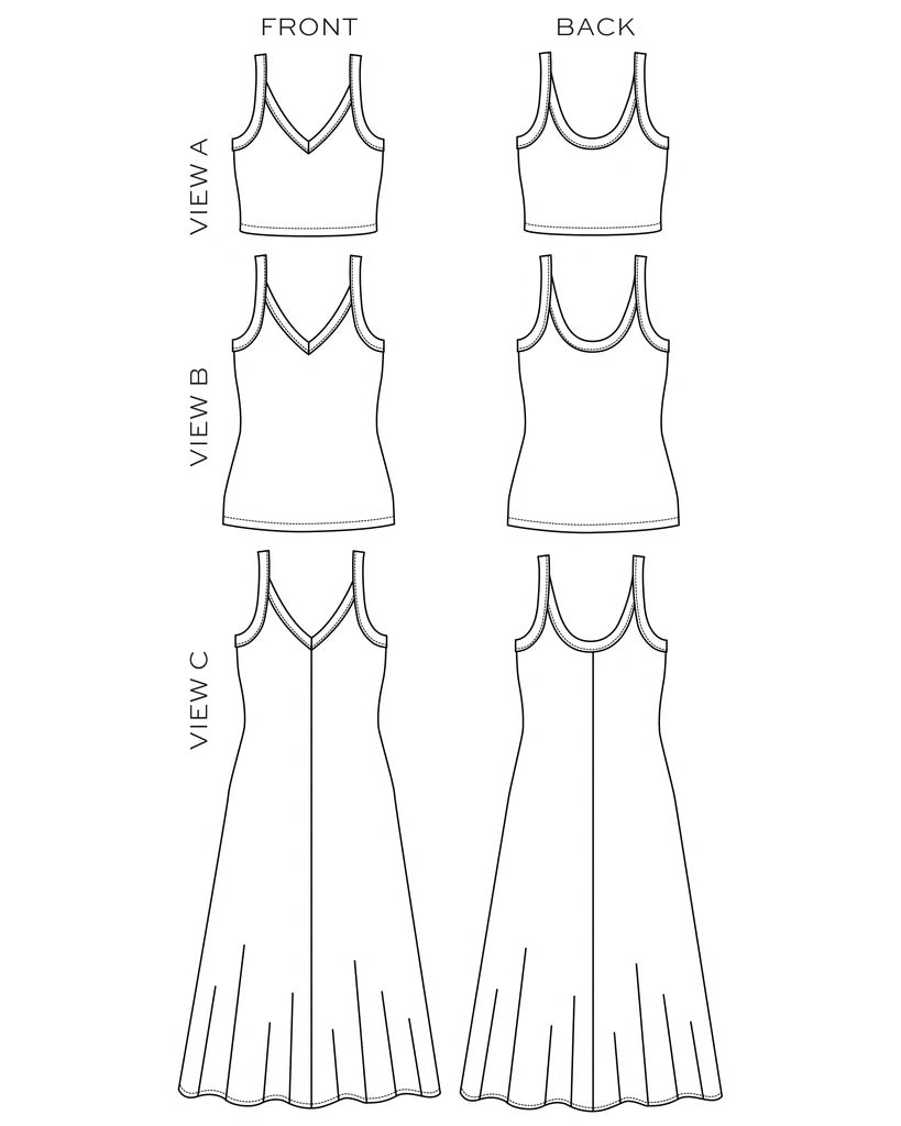 True Bias Zoey Tank and Dress