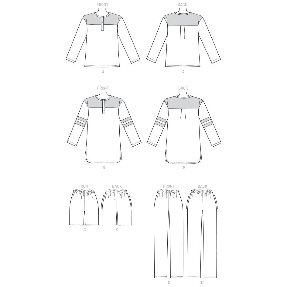 Butterick Unisex/Child Nightwear B6531