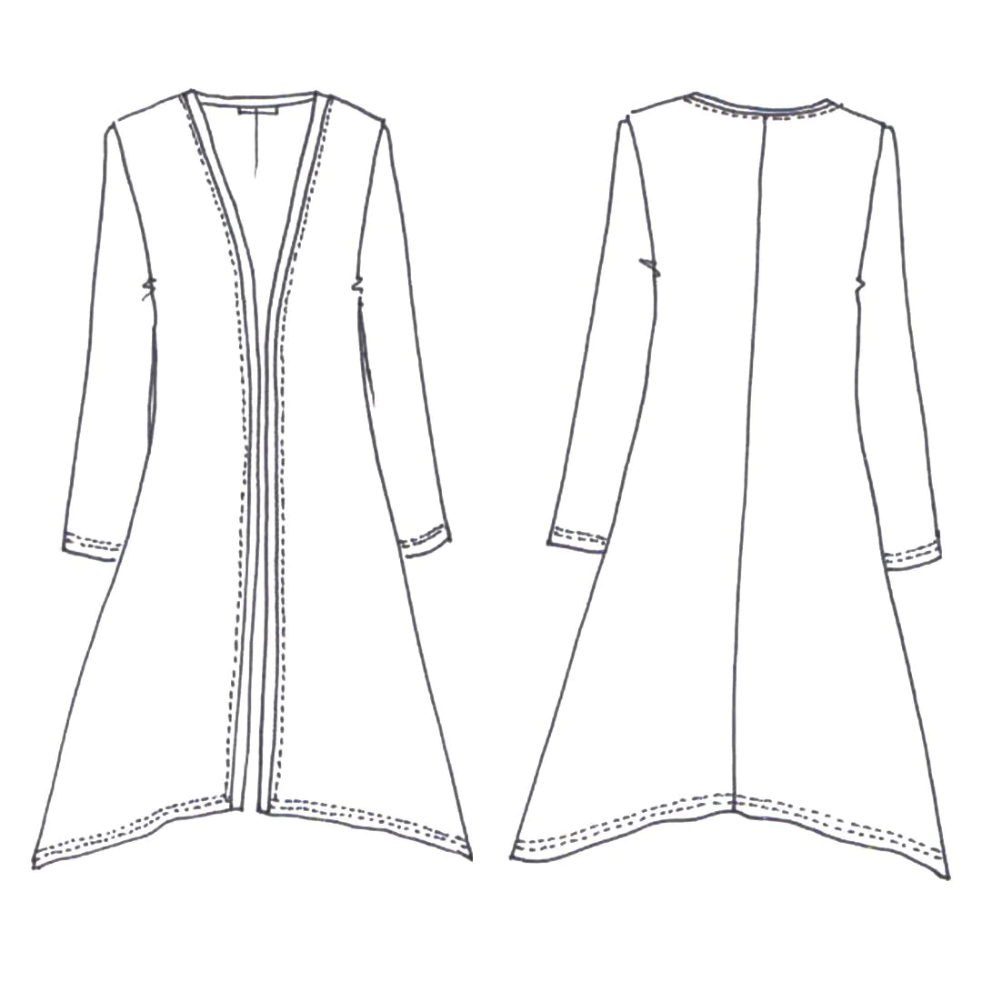 Tessuti Fabrics Megan Longline Cardigan