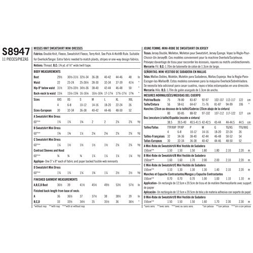 Simplicity Sweatshirt Mini Dresses S8947