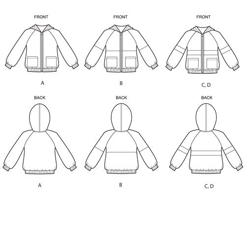 Simplicity Child/Teen Hooded Jacket S8999