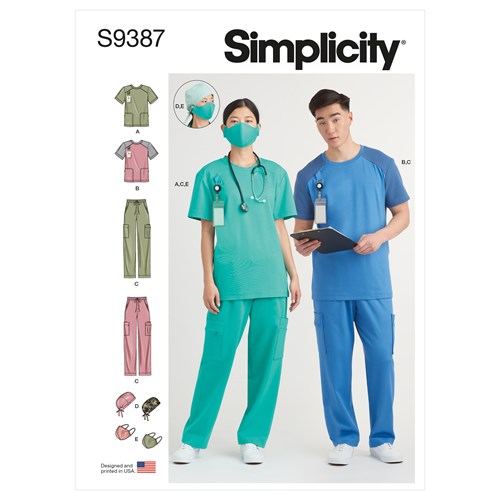 Simplicity Unisex Scrubs S9387
