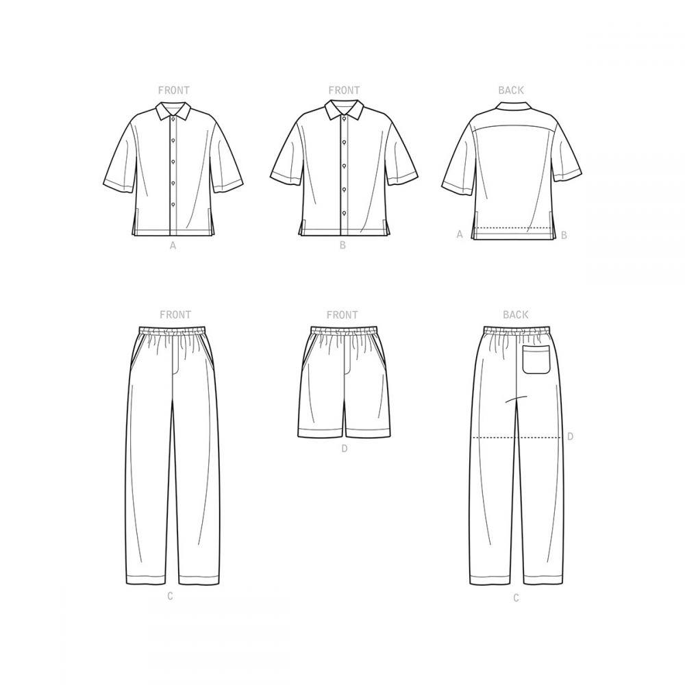 Simplicity Shirt, Trousers and Shorts S9279
