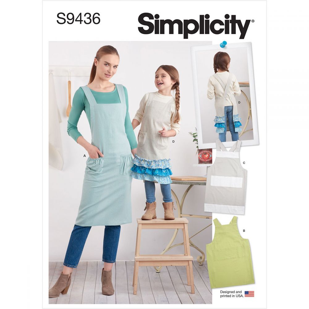 Simplicity Adult/Child Aprons S9436