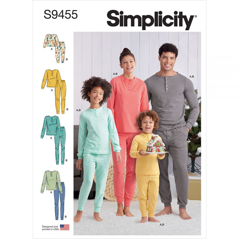 Simplicity Unisex PJ's S9455