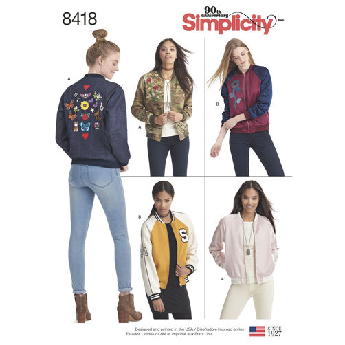 Simplicity Bomber Jacket S8418