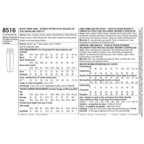 Simplicity Skinny Jeans S8516