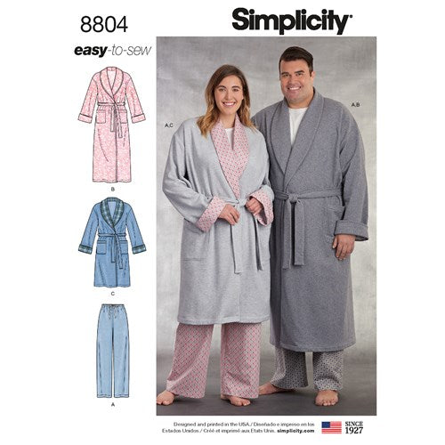 Simplicity Unisex Nightwear S8804