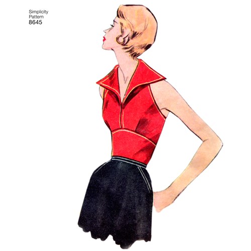 Simplicity Vintage Tops S8645