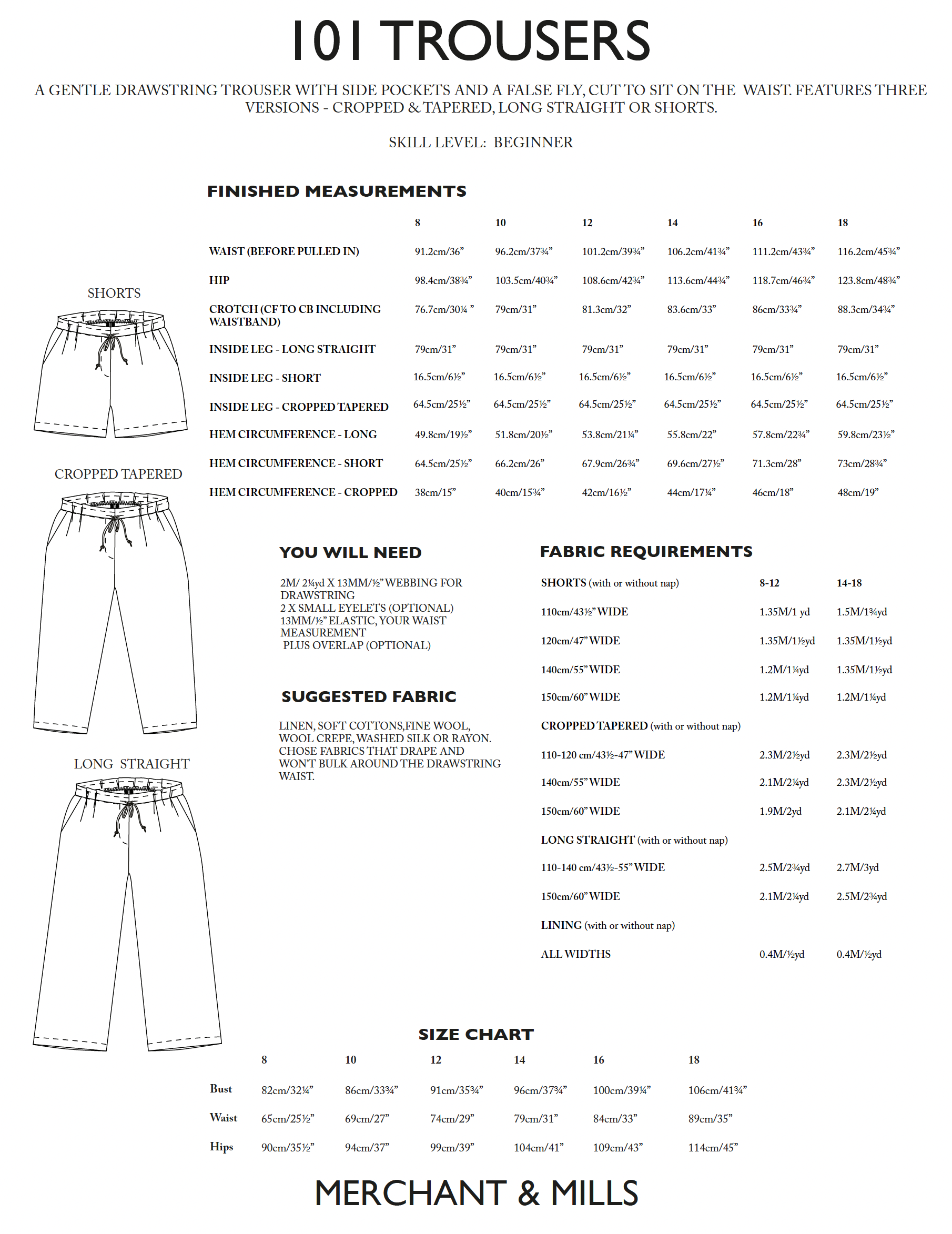 Merchant & Mills 101 Trousers