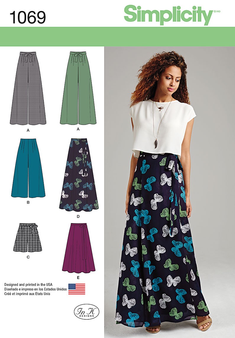 Simplicity Trousers, Shorts and Skirts S1069