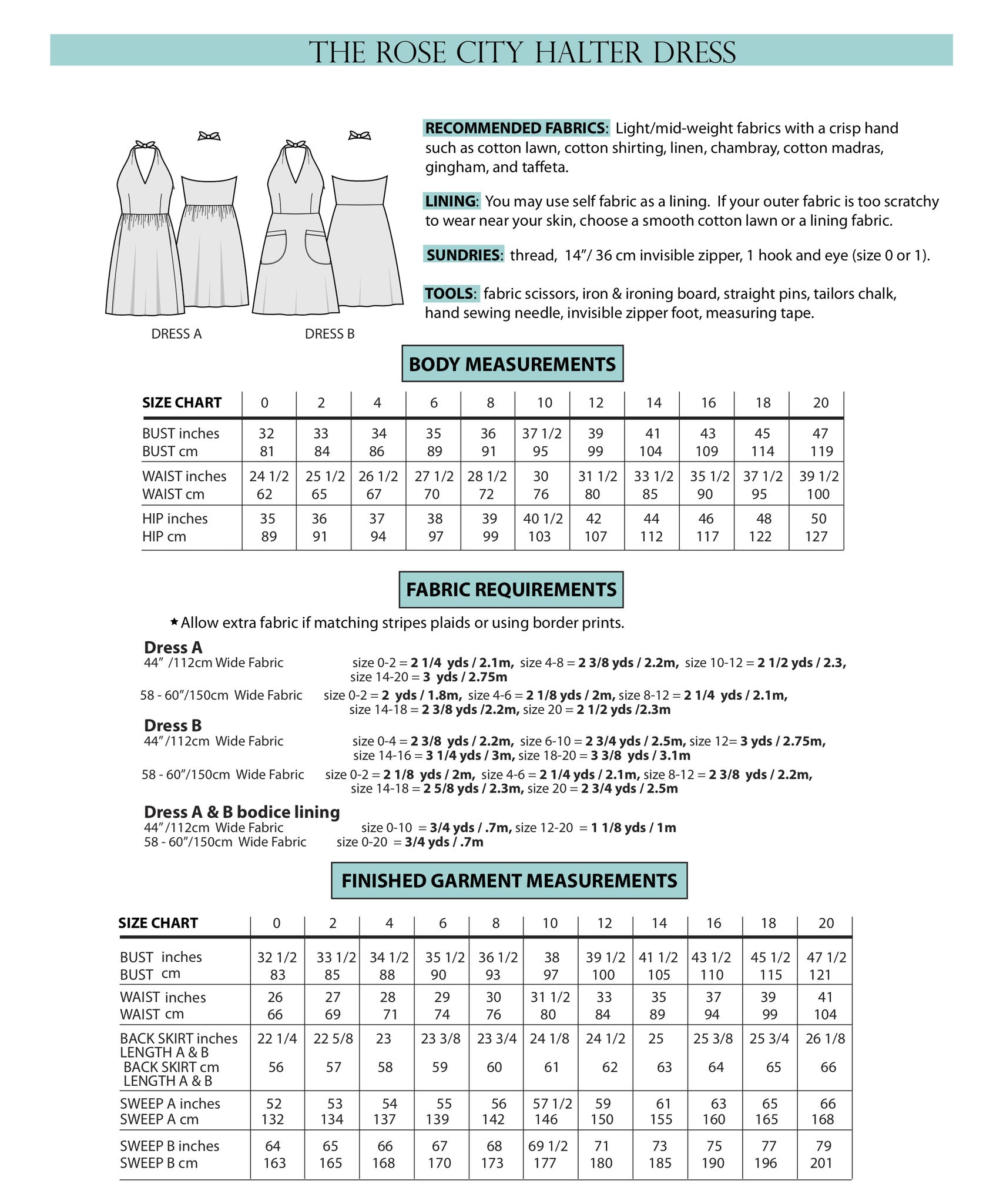 Sew House Seven Rose City Halter Dress PDF