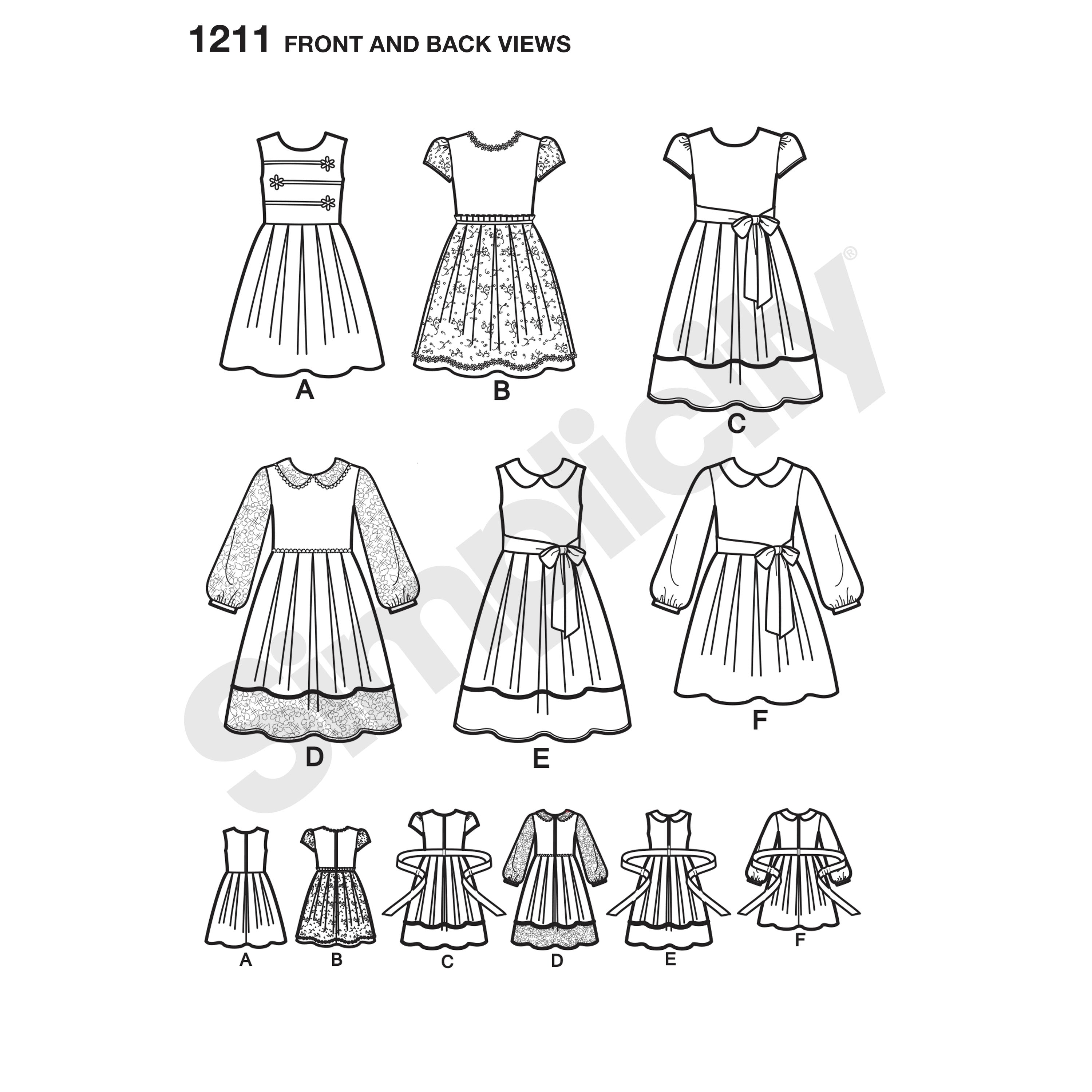 Simplicity Child/Teen Dresses S1211