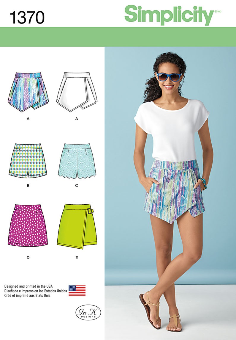 Simplicity Skirt, Skorts & Shorts S1370