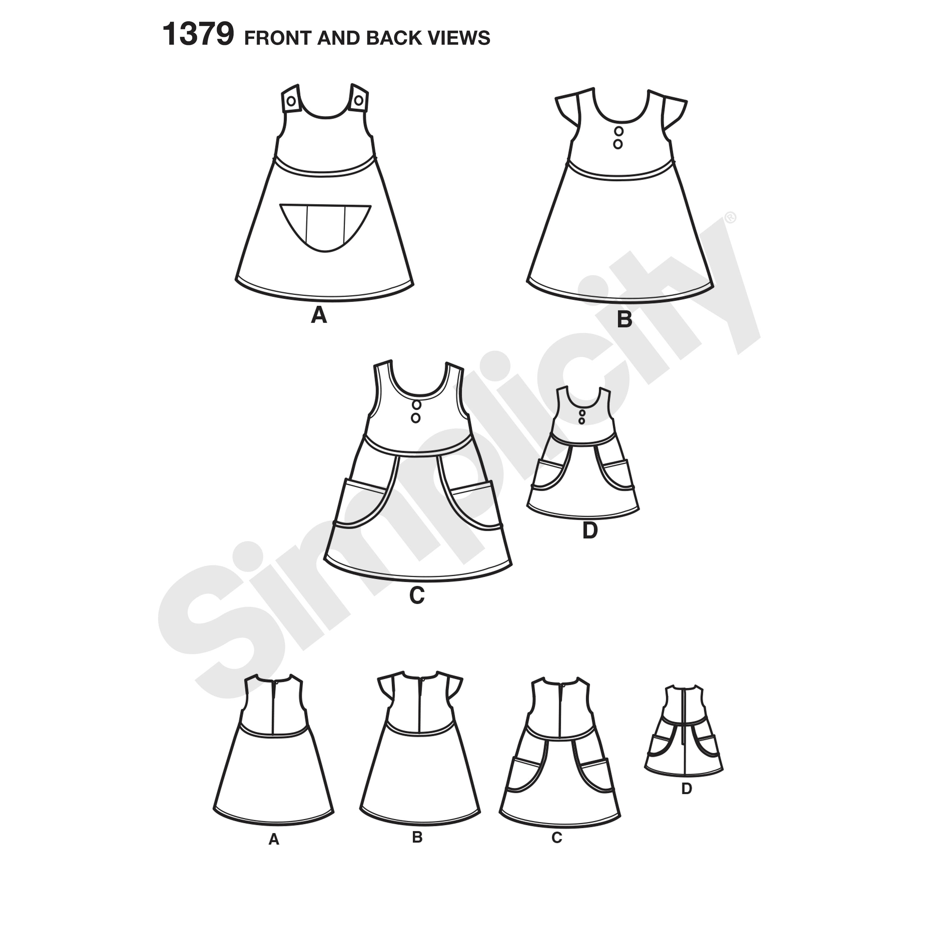 Simplicity Children's Dresses S1379