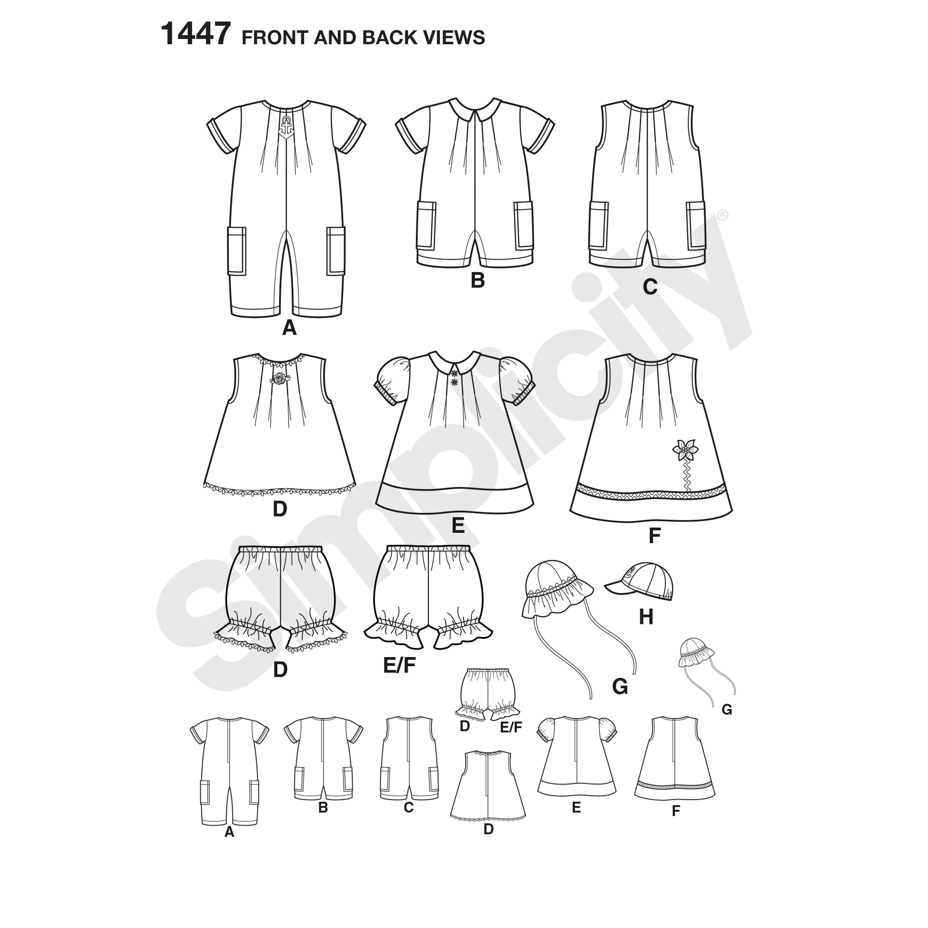 Suiページ Simplicity Babies' Outfits S1447 – The Fold Line