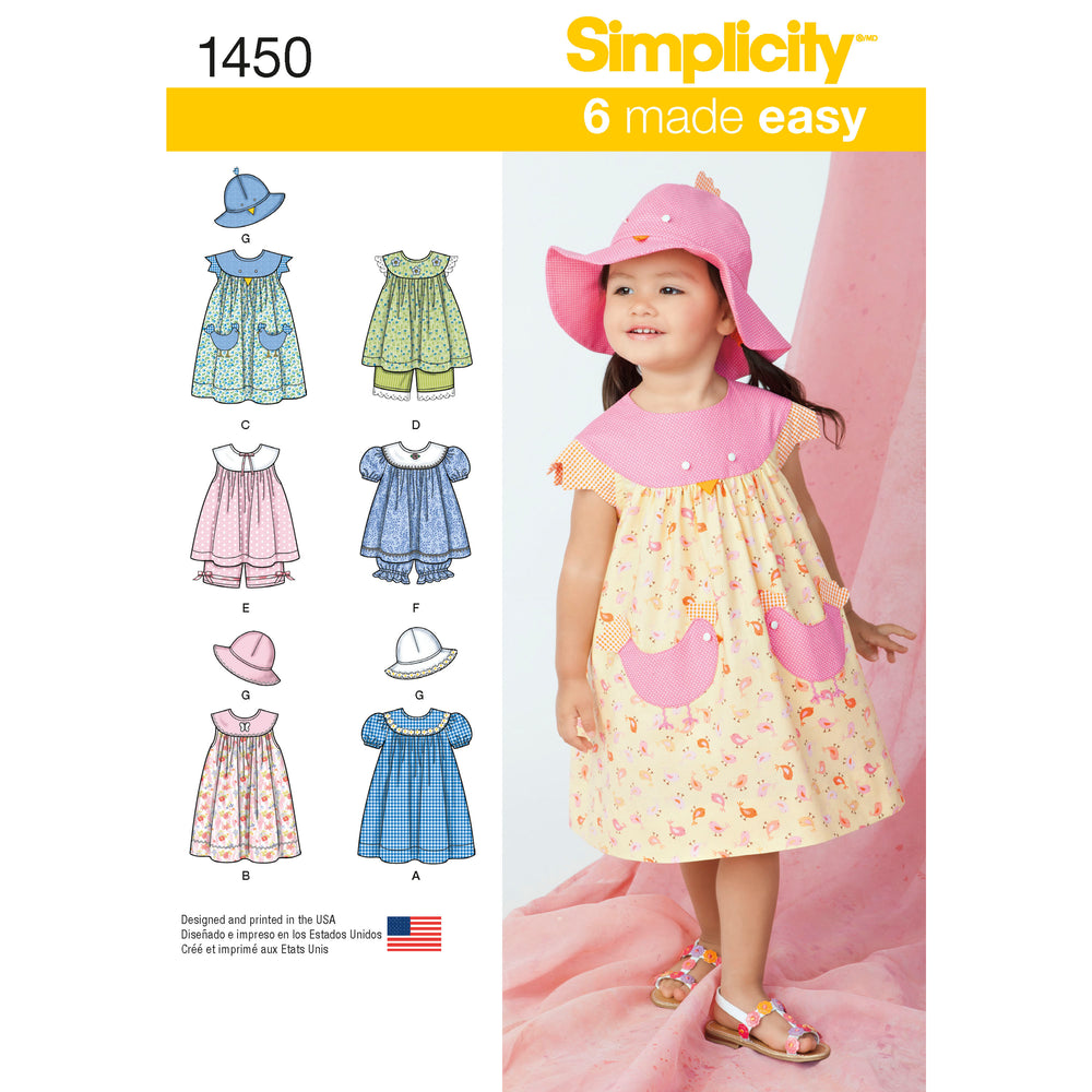 Simplicity Dress, Top, Panties and Hat S1450