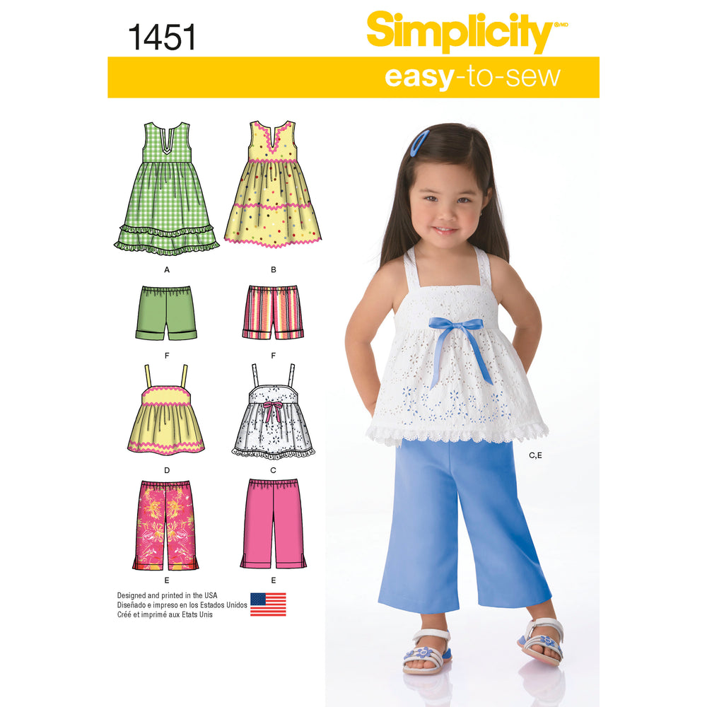 Simplicity Dress, Top, Trousers/Shorts S1451