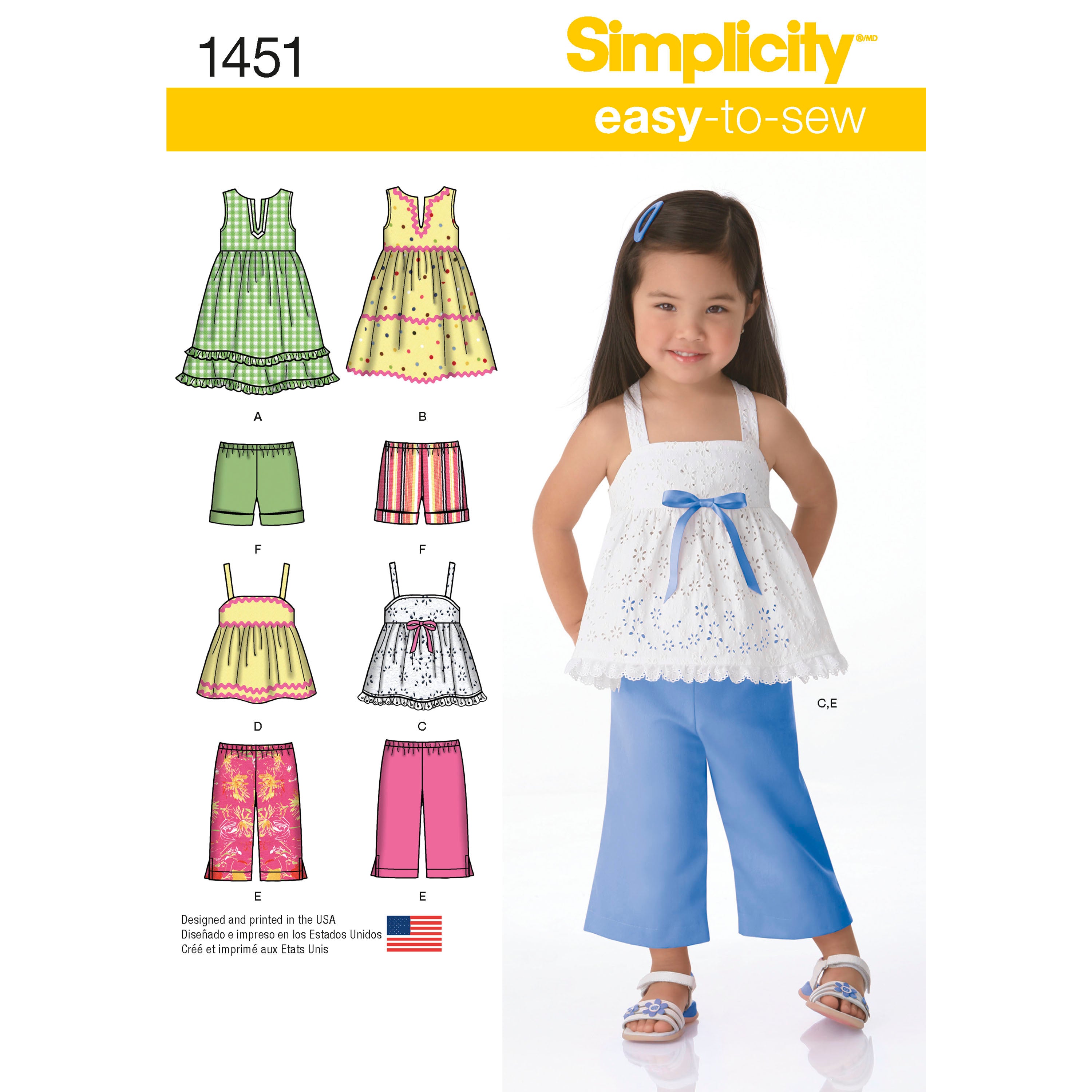 Simplicity Dress, Top, Trousers/Shorts S1451
