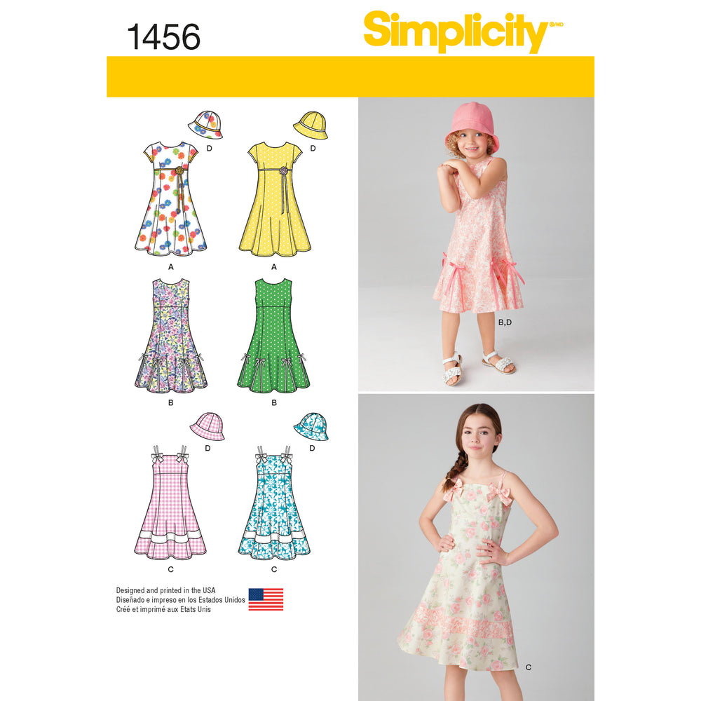 Simplicity Child/Teens Dresses and Hat S1456