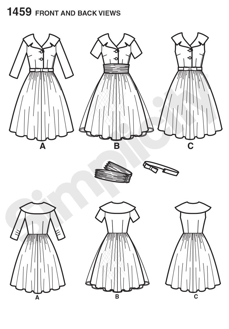 Simplicity 1950's Vintage Dress S1459