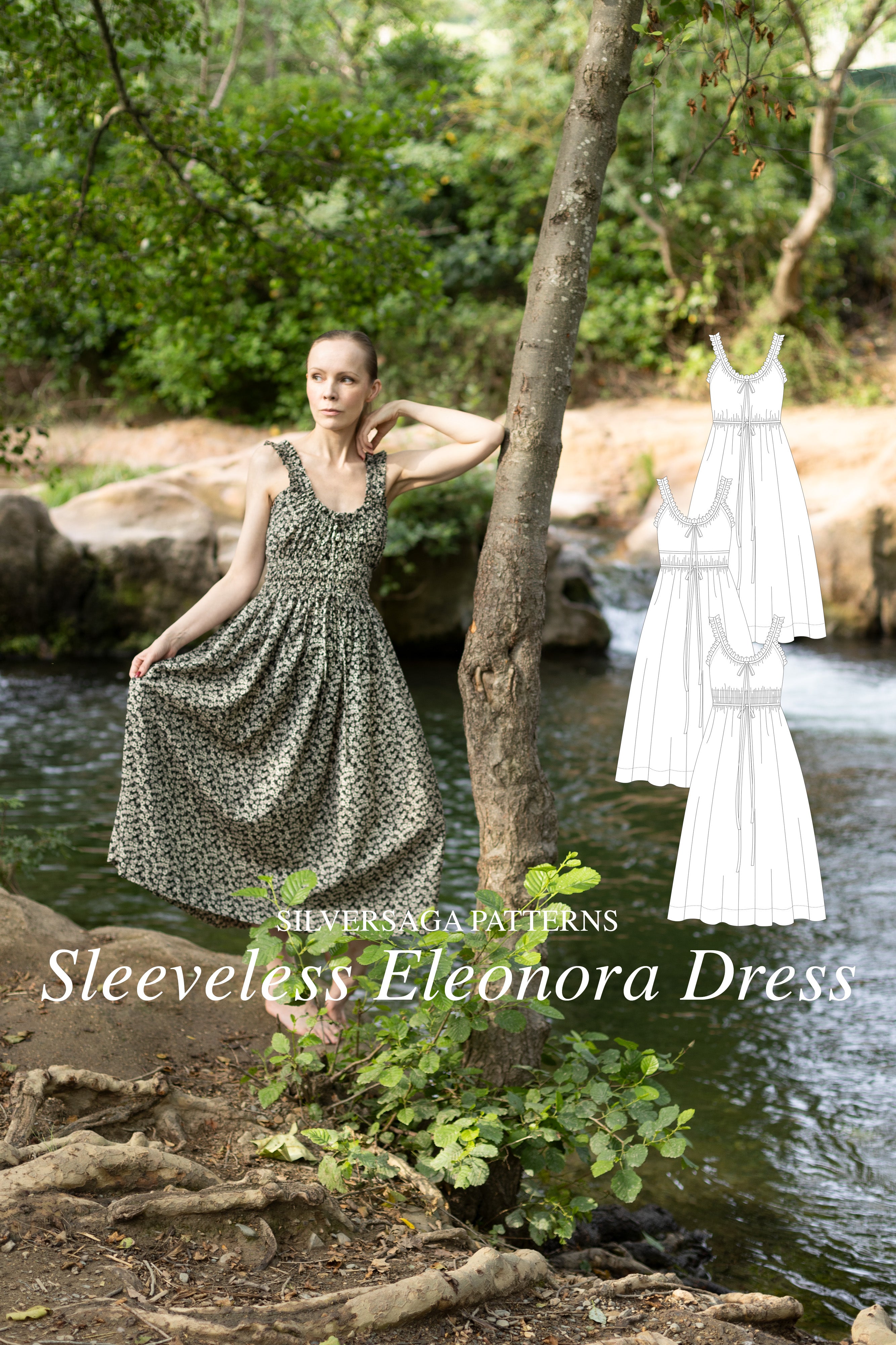 Silversaga Patterns Sleeveless Eleonora Dress