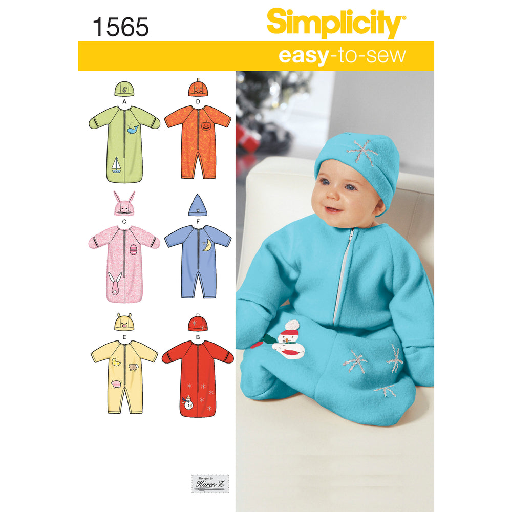 Simplicity Bunting, Romper and Hats S1565