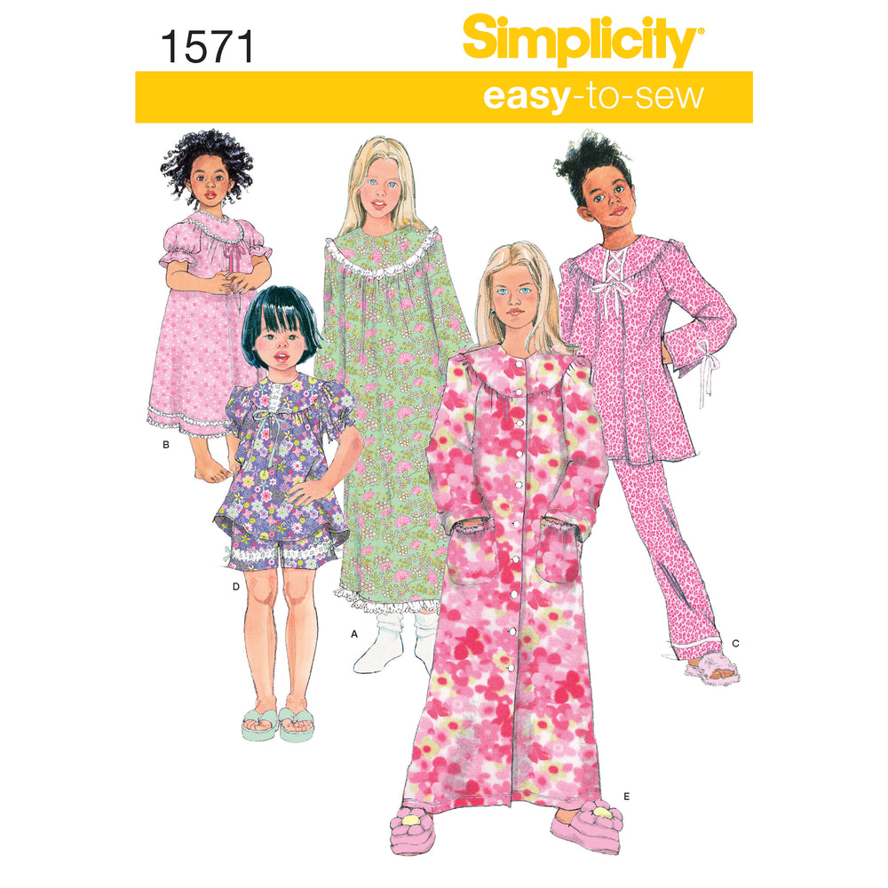 Simplicity Nightwear and Gowns S1571