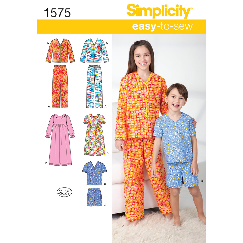 Simplicity Child/Teen's Nightwear S1575