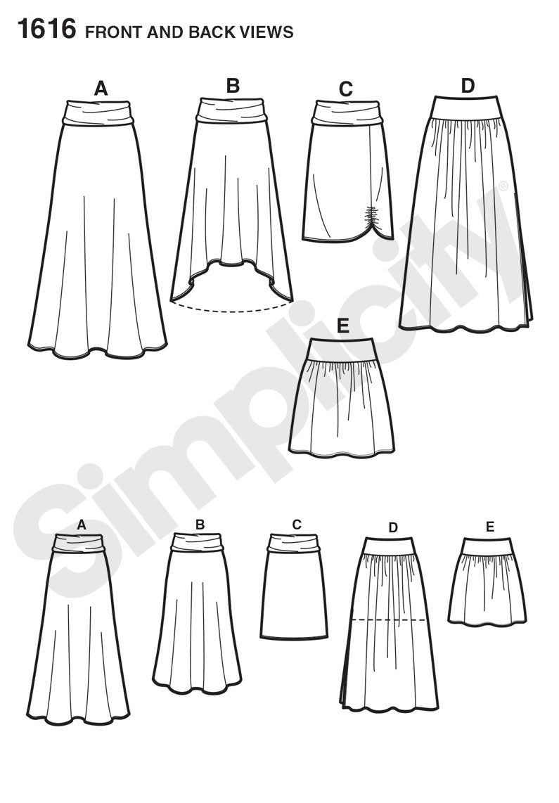Simplicity Skirts S1616