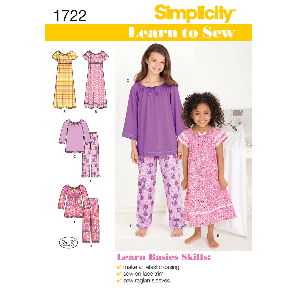 Simplicity Child/Teen Nightwear S1722