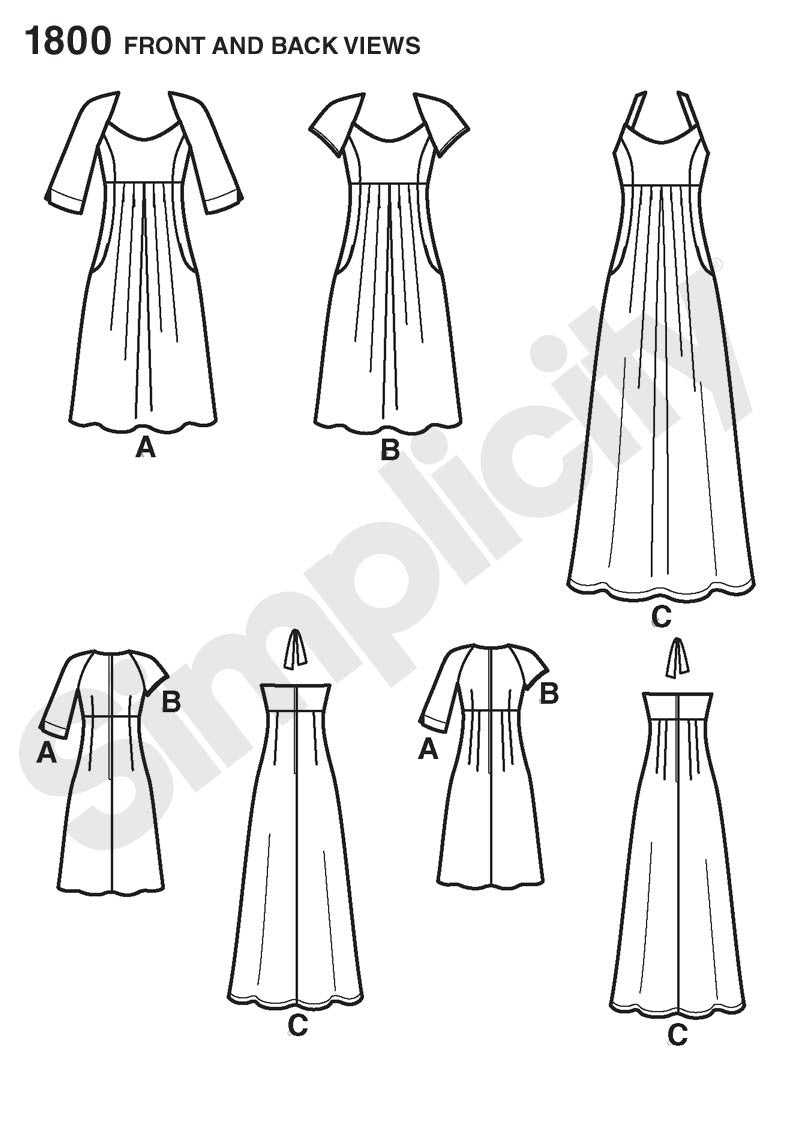 Simplicity Amazing Fit Dress S1800 The Fold Line Simplicity Amazing Fit Dress S1800 The Fold Line