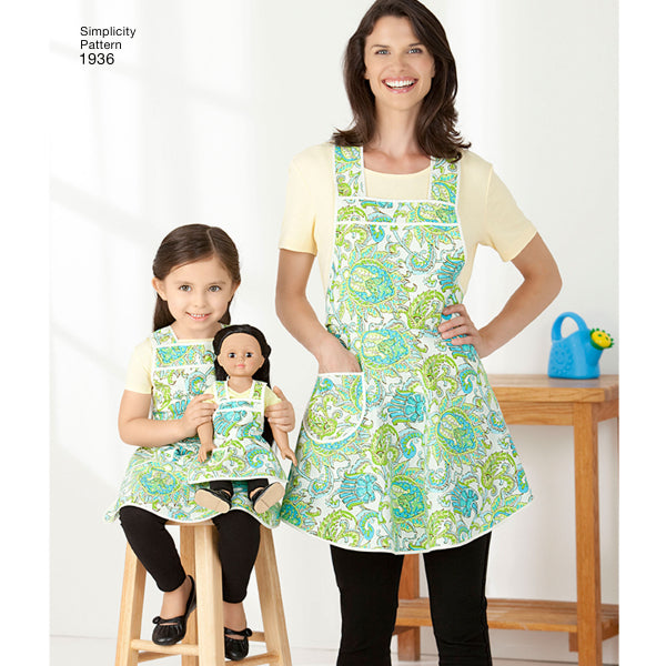 Simplicity Women's/Children's Aprons S1936