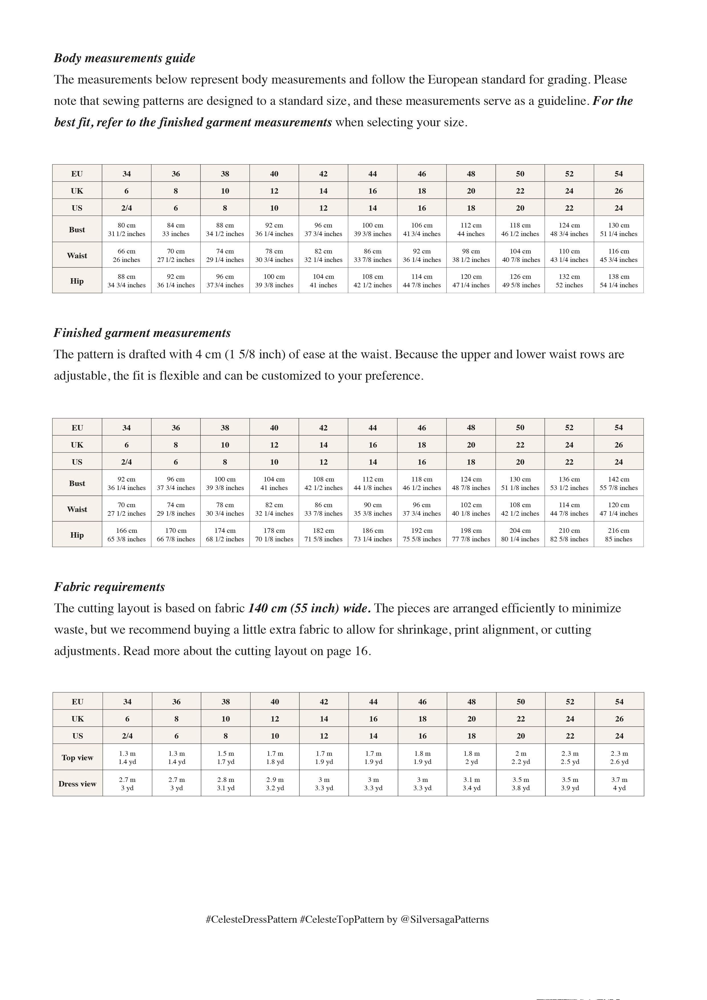 Silversaga Patterns Celeste Dress and Top