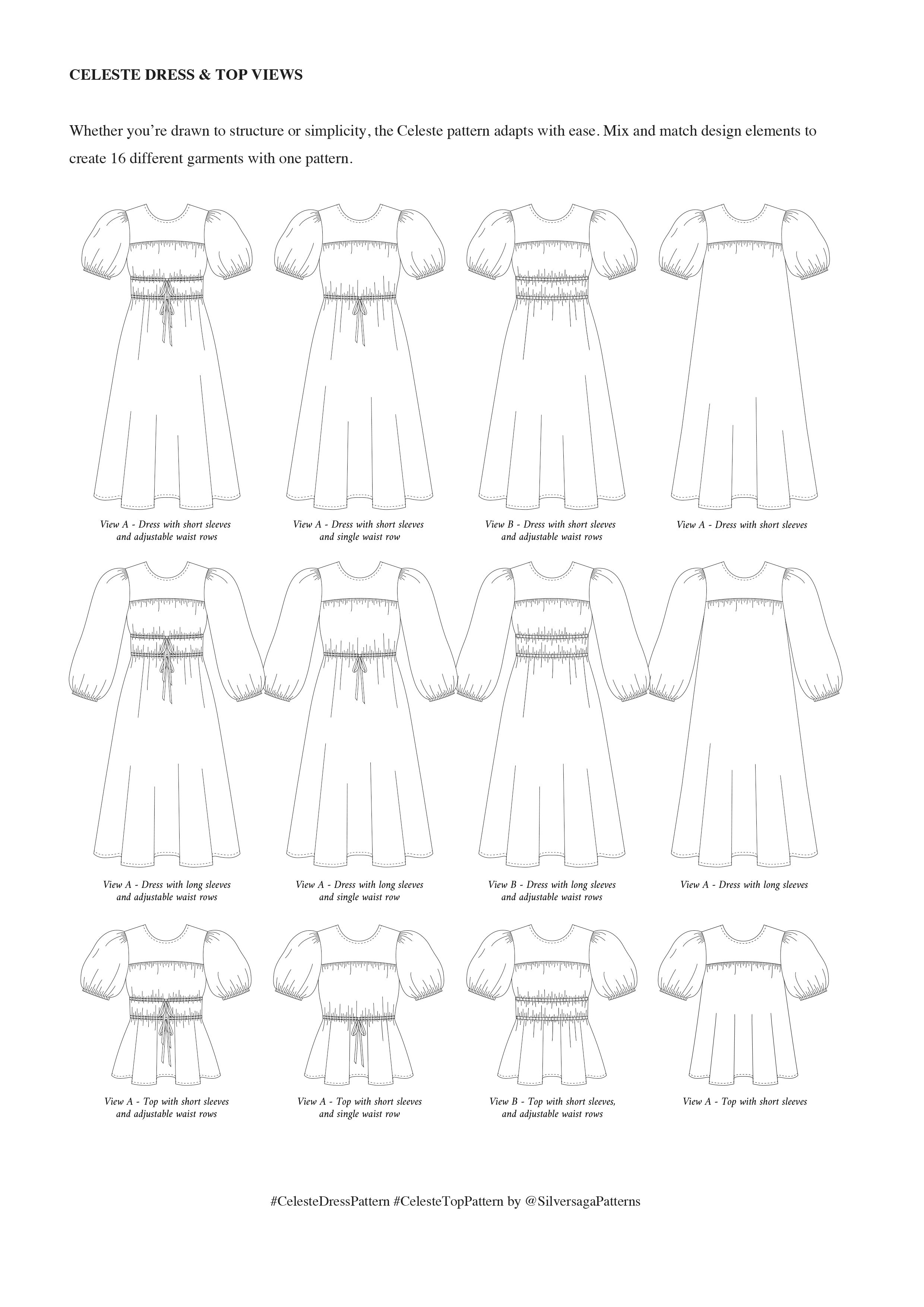 Silversaga Patterns Celeste Dress and Top